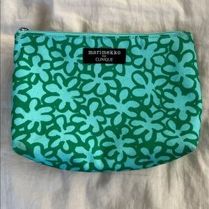 Marimekko Clinique green blue makeup bag